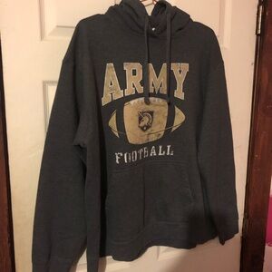Army Black Knights Football Gray Hoodie Mens XL